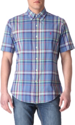 RALPH LAUREN Checked custom-fit short-sleeved shirt