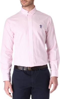 RALPH LAUREN Striped custom-fit tab-collar shirt
