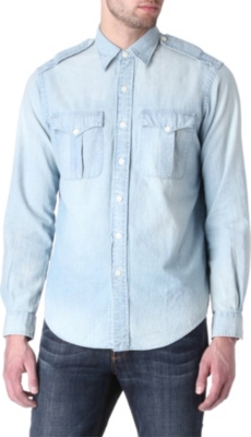 RALPH LAUREN Custom-fit military denim shirt