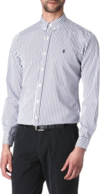RALPH LAUREN Embroidered–logo slim fit single cuff shirt