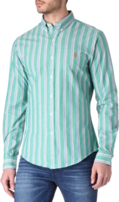 RALPH LAUREN Striped slim-fit single-cuff shirt