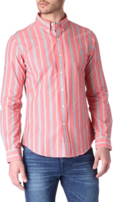 RALPH LAUREN Striped slim-fit single-cuff shirt
