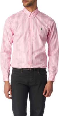RALPH LAUREN Striped slim fit single cuff sport shirt