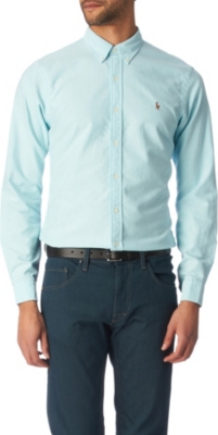 RALPH LAUREN Logo slim-fit single cuff shirt