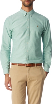 RALPH LAUREN Logo slim-fit single cuff shirt