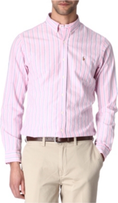 RALPH LAUREN Logo slim-fit single cuff shirt