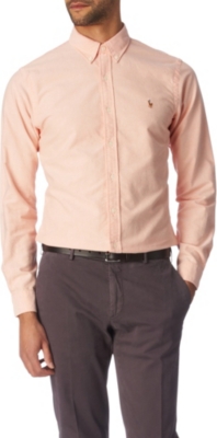 RALPH LAUREN Logo slim-fit single cuff shirt