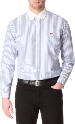 RALPH LAUREN Custom-fit single-cuff striped shirt