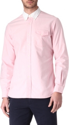 RALPH LAUREN Custom-fit contrast-collar Oxford shirt