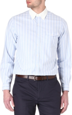 RALPH LAUREN Custom-fit contrast-collar Oxford shirt