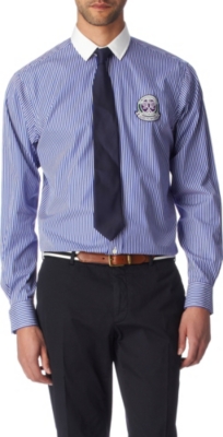 RALPH LAUREN Wimbledon striped custom fit single cuff shirt (Su-300 blue/wht
