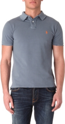 RALPH LAUREN Slim-fit distressed polo shirt