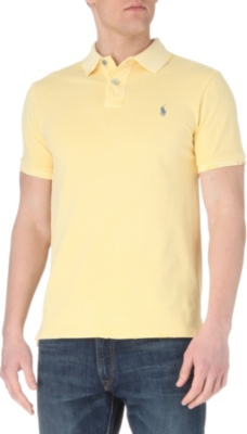 RALPH LAUREN Slim-fit mesh polo shirt