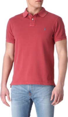 RALPH LAUREN Slim-fit mesh polo shirt