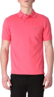 RALPH LAUREN Slim fit mesh polo shirt