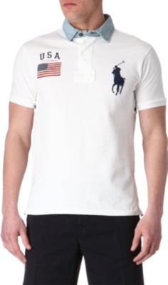 RALPH LAUREN Slim-fit USA polo shirt