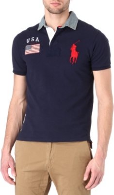 RALPH LAUREN Slim-fit USA polo shirt