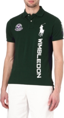 RALPH LAUREN Wimbledon contrast-panel polo shirt