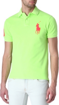RALPH LAUREN Slim fit Big Pony mesh polo shirt