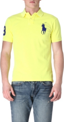 RALPH LAUREN Slim-fit Big Pony mesh polo shirt