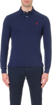 polo ralph lauren custom fit long sleeve polo shirt