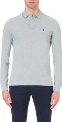 RALPH LAUREN Custom&ndash;fit piqu&eacute; polo shirt