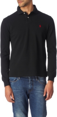 RALPH LAUREN Custom&ndash;fit piqu&eacute; polo shirt