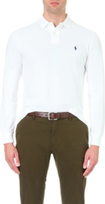 RALPH LAUREN Custom&ndash;fit piqu&eacute; polo shirt