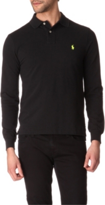 RALPH LAUREN Slim-fit long-sleeved polo shirt