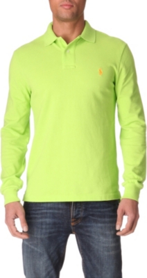 RALPH LAUREN Slim-fit long-sleeved polo shirt