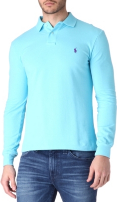 RALPH LAUREN Slim-fit long-sleeved polo shirt