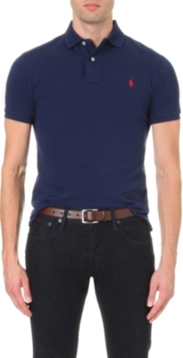 RALPH LAUREN Slim&ndash;fit mesh polo shirt