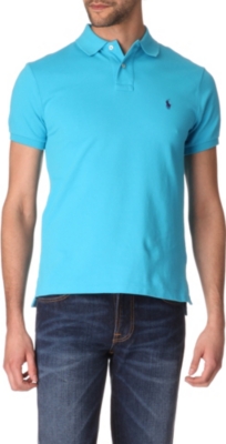 RALPH LAUREN Slim&ndash;fit mesh polo shirt