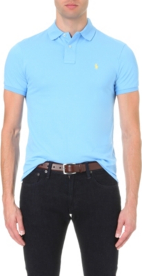 RALPH LAUREN Slim&ndash;fit mesh polo shirt