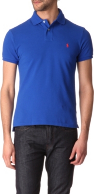 RALPH LAUREN Slim&ndash;fit mesh polo shirt