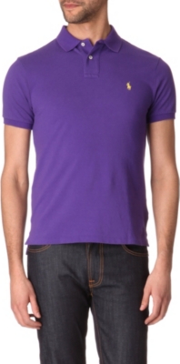 RALPH LAUREN Slim&ndash;fit mesh polo shirt