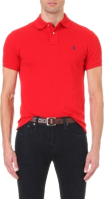 RALPH LAUREN Slim&ndash;fit mesh polo shirt