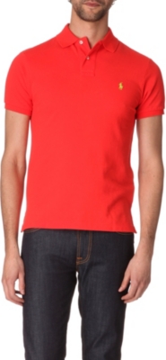 RALPH LAUREN Slim&ndash;fit mesh polo shirt