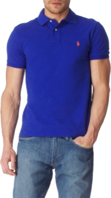 RALPH LAUREN Slim&ndash;fit mesh polo shirt