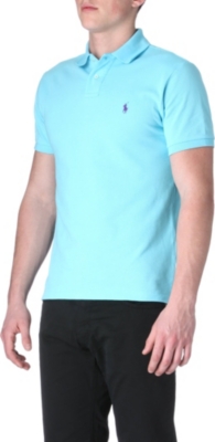 RALPH LAUREN Slim-fit mesh polo shirt