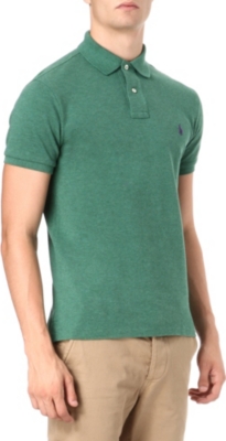RALPH LAUREN Slim-fit mesh polo shirt