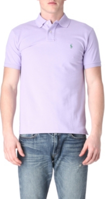 RALPH LAUREN Slim-fit mesh polo shirt