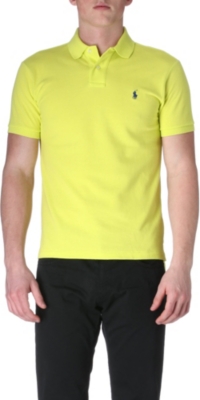 RALPH LAUREN Slim-fit mesh polo shirt