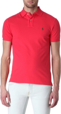 RALPH LAUREN Slim-fit mesh polo shirt