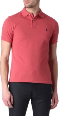 RALPH LAUREN Slim-fit mesh polo shirt