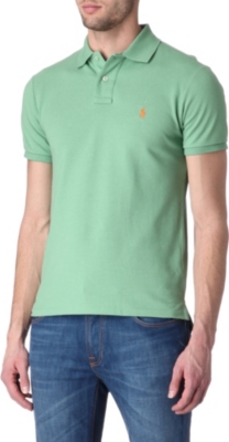 RALPH LAUREN Slim-fit mesh polo shirt