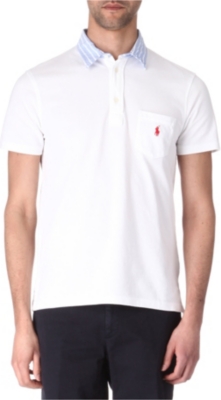 RALPH LAUREN Contrast-collar polo shirt