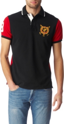 RALPH LAUREN Custom-fit Crest Colour-Block polo shirt