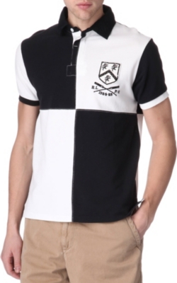 RALPH LAUREN Custom-fit patchwork Rugby top