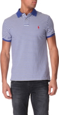 RALPH LAUREN Striped slim-fit polo shirt